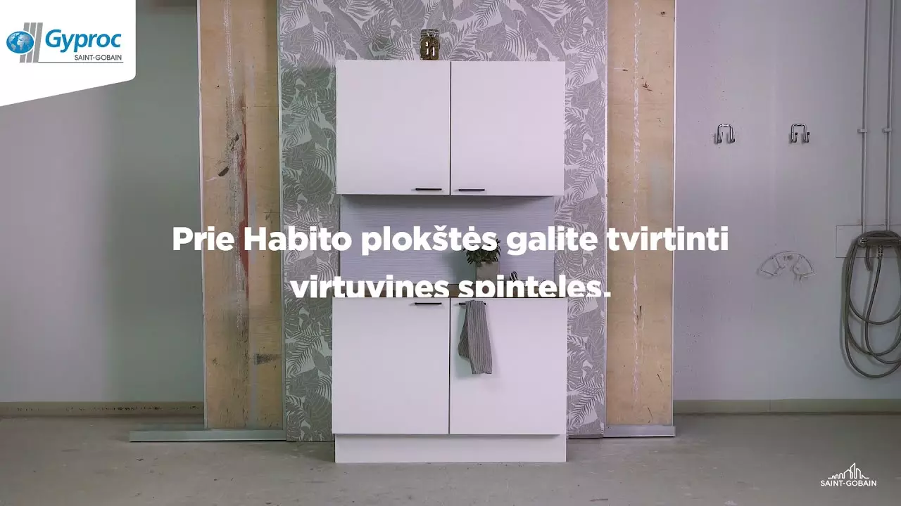 Itin tvirta ir smūgiams atspari gipskartonio plokštė Gyproc Habito! thumbnail